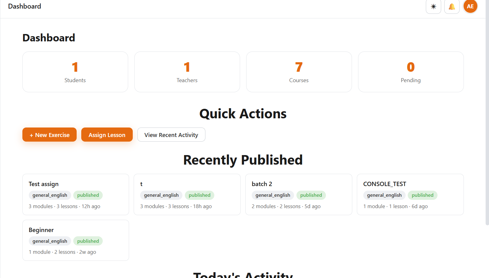 Admin Dashboard