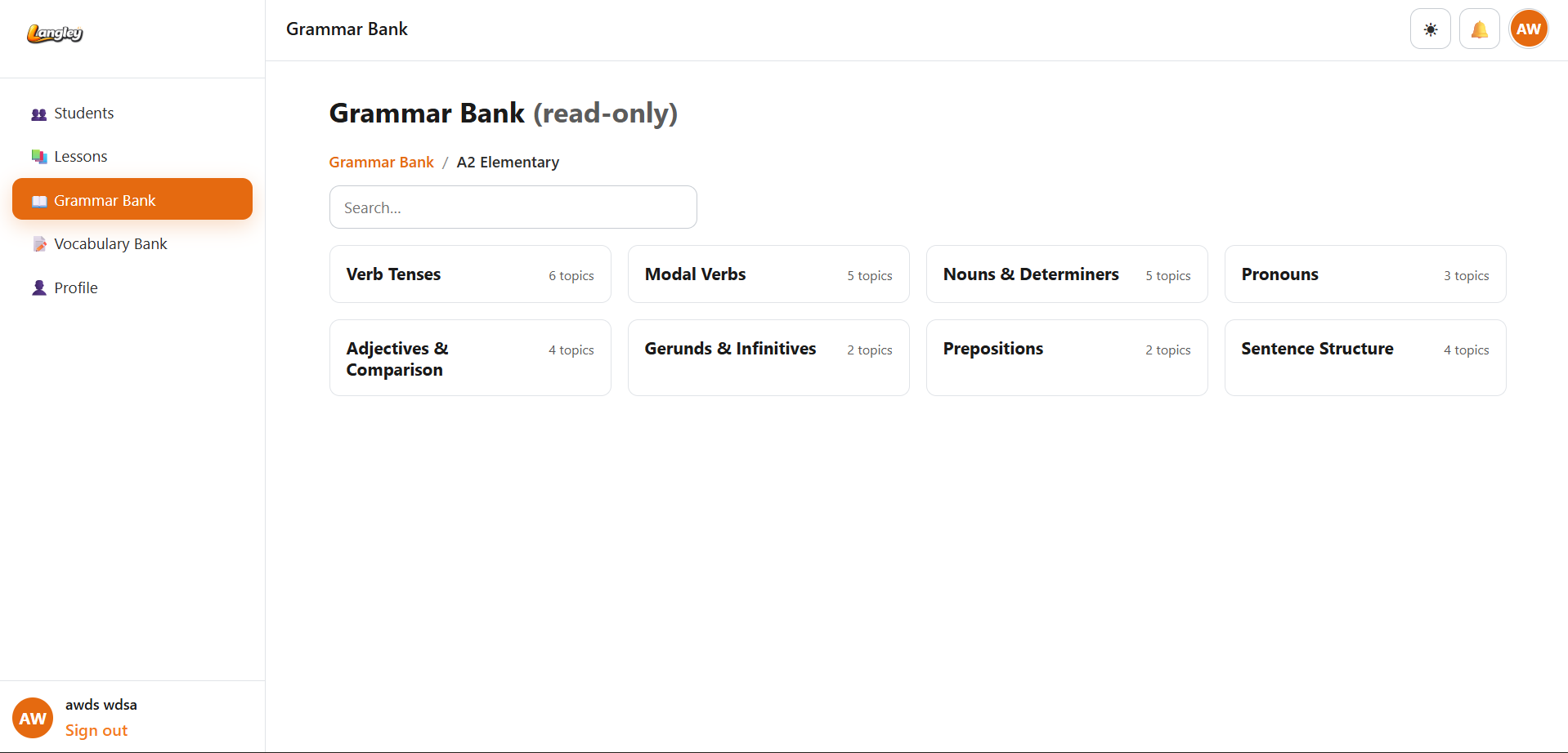 Grammar Bank